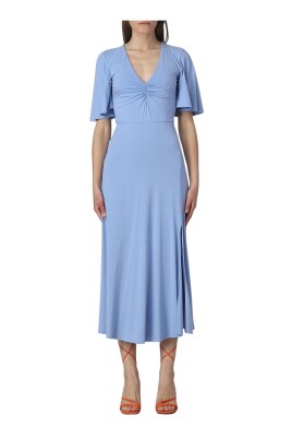 robe-midi-elegante-col-en-v
