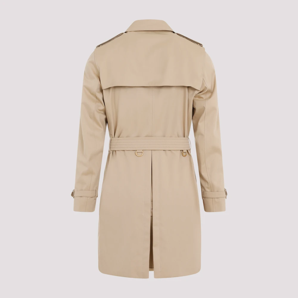 Burberry Katoenen Trenchcoat Beige Heren