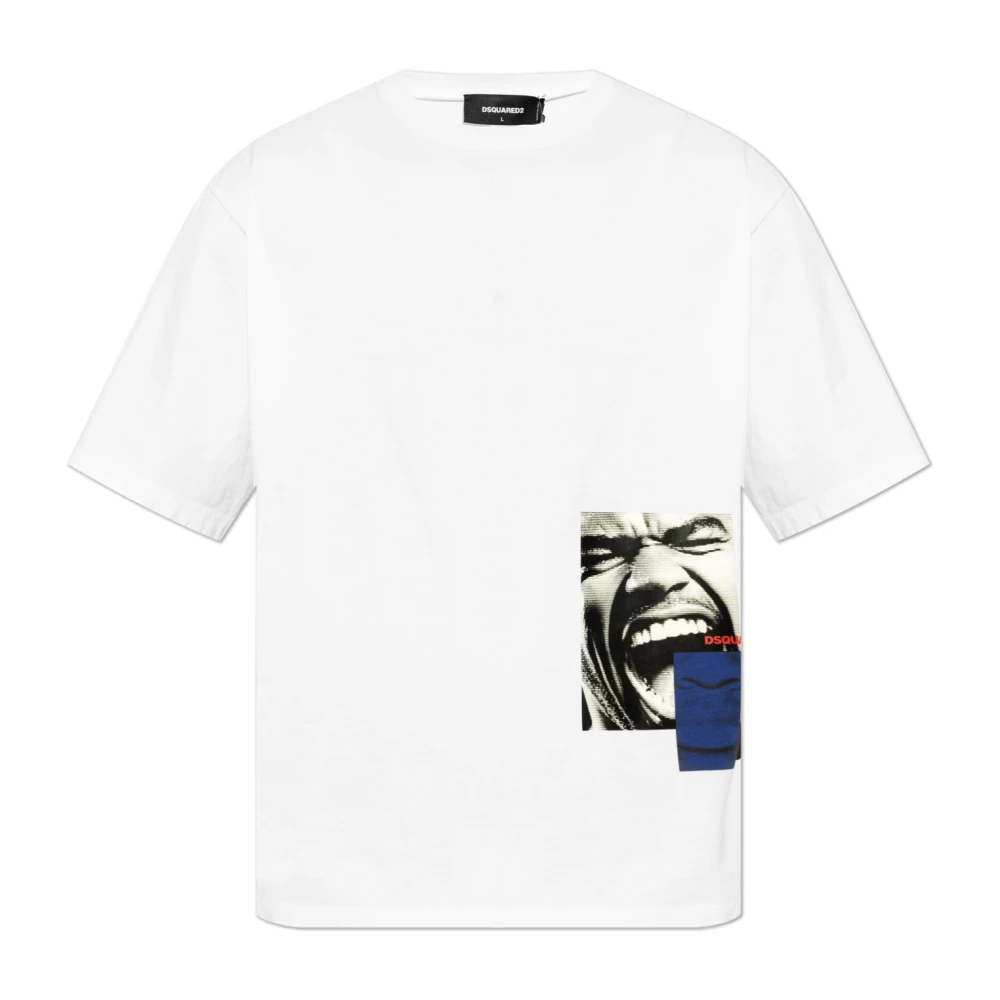 Dsquared2 T-shirt met print White Heren