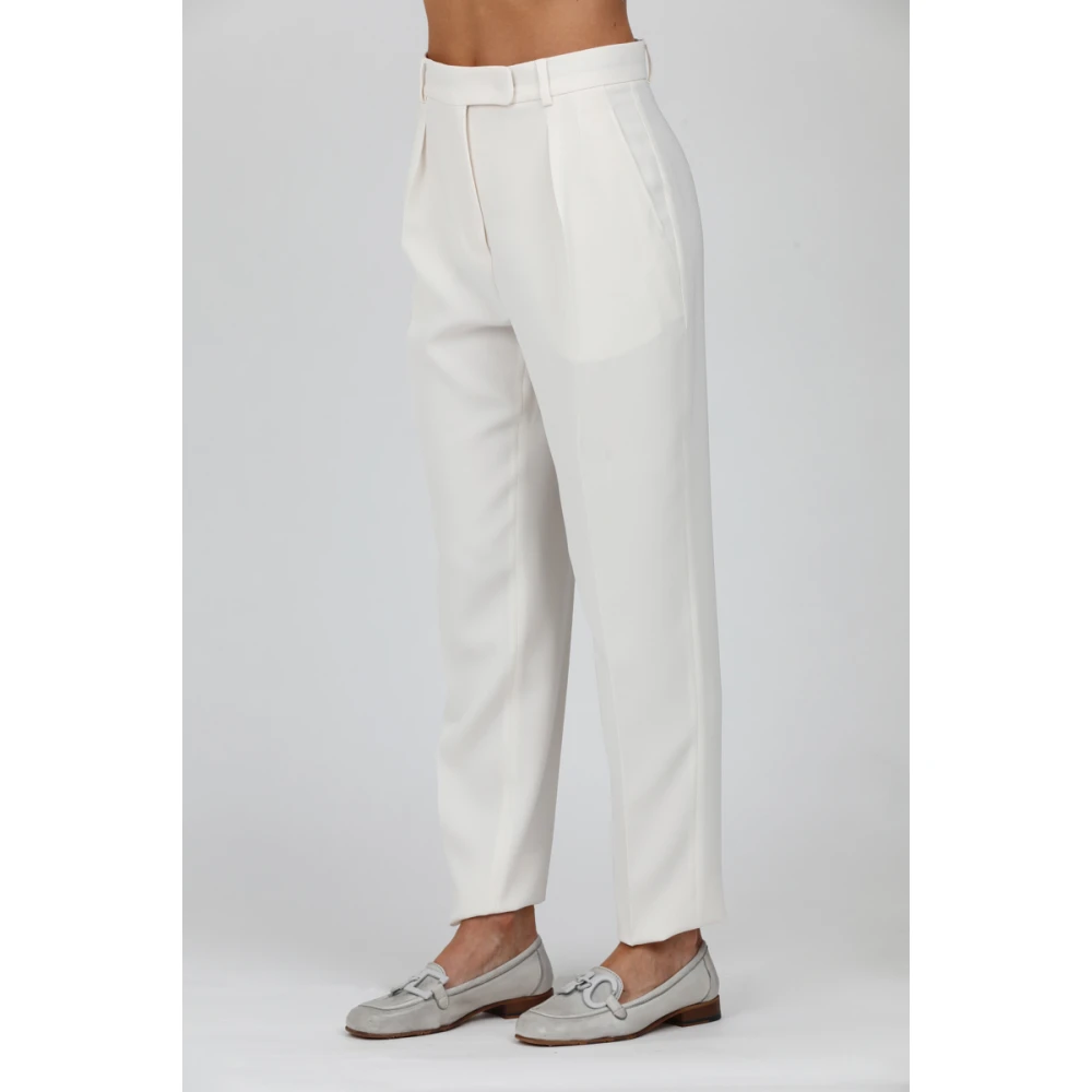 Max Mara Studio Wortel Fit Cady Broek Beige Dames