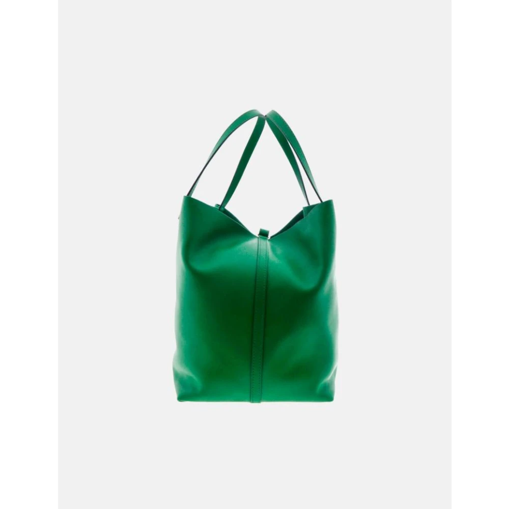 Carolina Herrera Matryoshka L Groene Leren Tas Green Dames