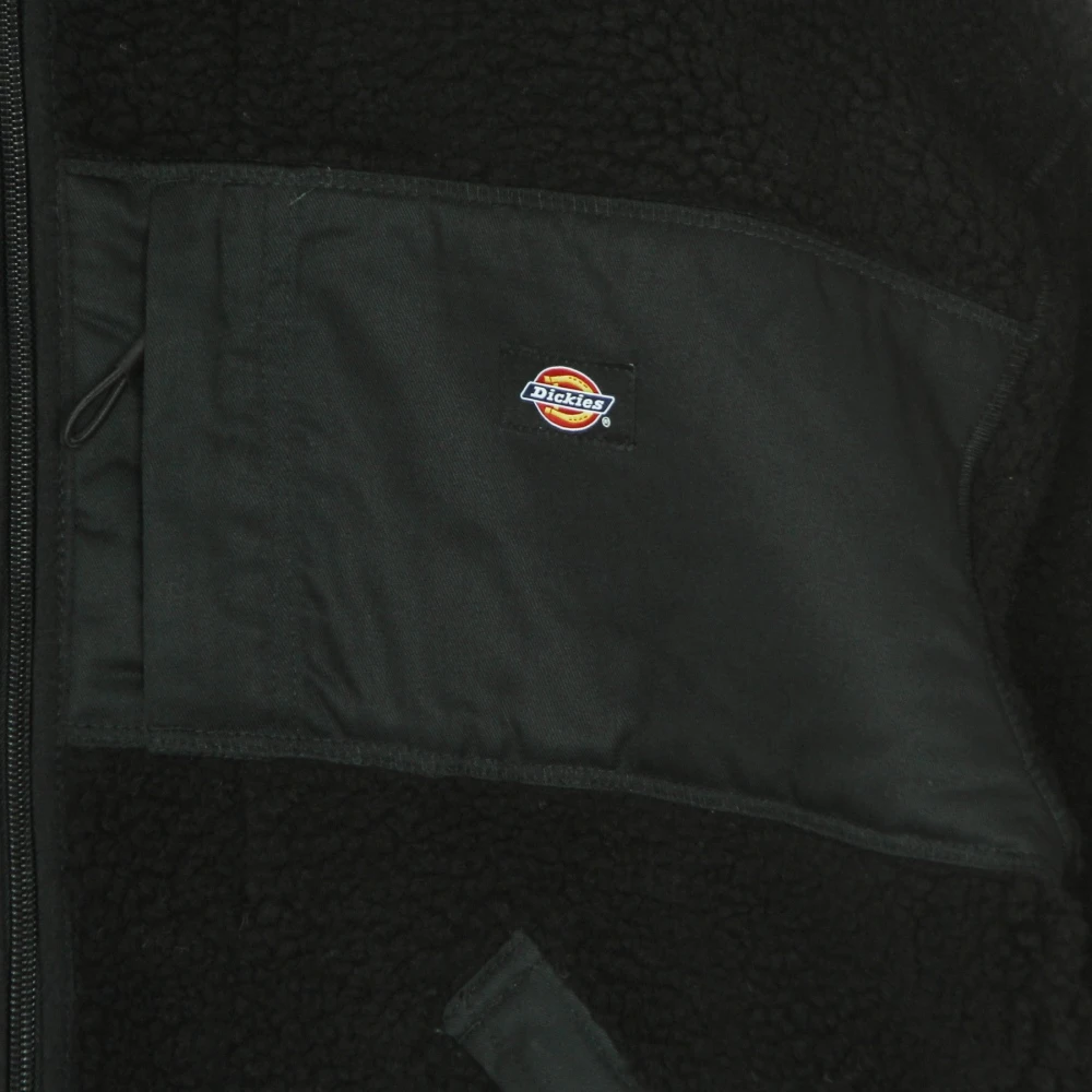 Dickies Rode Sherpa Jas Dames Teddybeer Black Dames