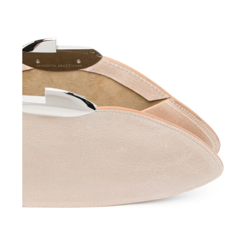 Benedetta Bruzziches Beige Magnetische Schoudertas met Vak Beige Dames