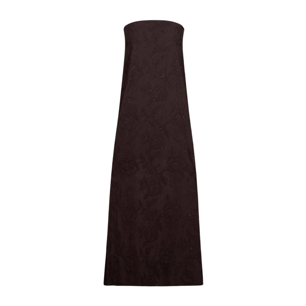 Liu Jo Vrouw Bruin Kleedjes Dames, S, Strass Fiori