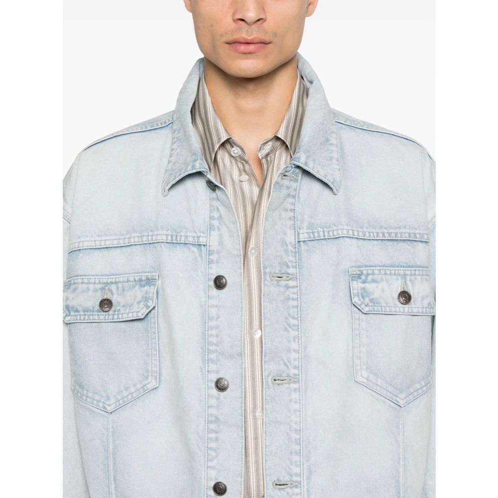 The Row Denimjack met klassieke details Blue Heren