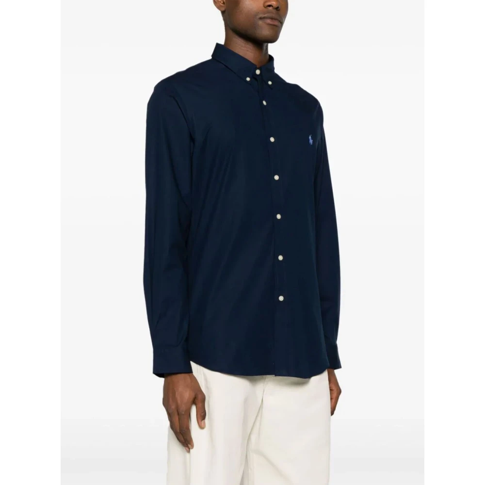 Ralph Lauren Navy Shirt voor Mannen Blue Heren