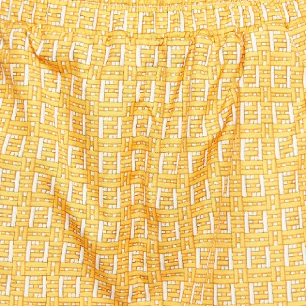 Fendi Vintage Pre-owned Fabric bottoms Yellow Dames