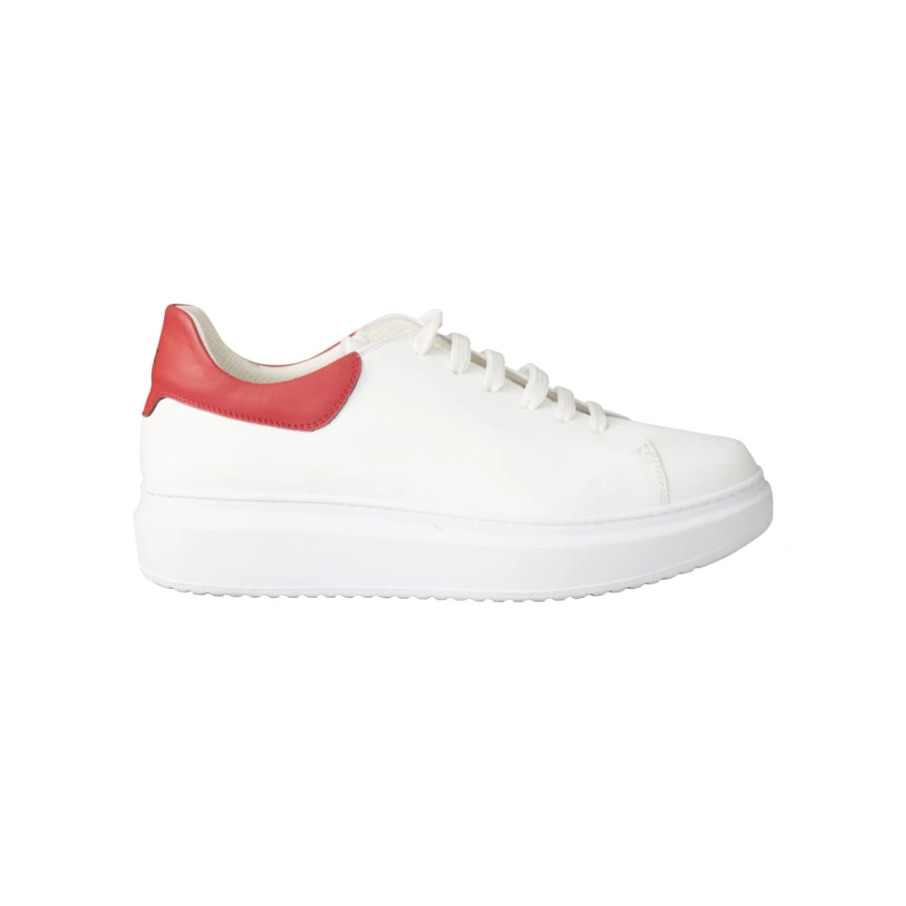 Kiton Sneakers Classic Solid 100% Handmade Heren Schoenen Wit
