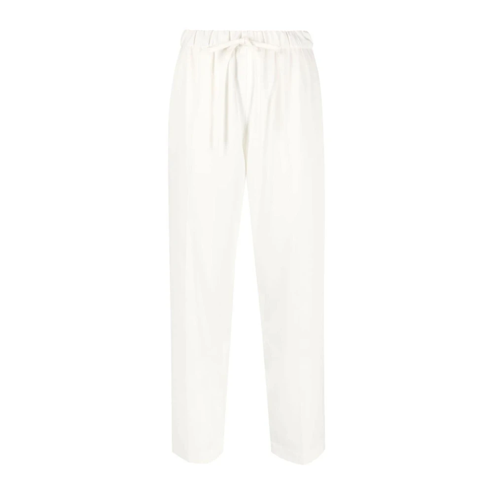MM6 Maison Margiela Witte broek met kreukeltextuur White Dames