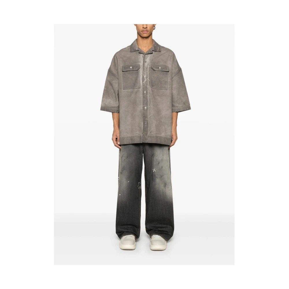 Rick Owens Donkere Schaduw Shirt Gunmetal Grijs Gray Heren