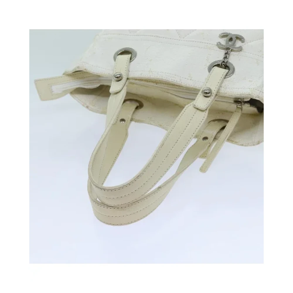 Chanel Vintage Pre-owned Canvas chanel-bags White Dames