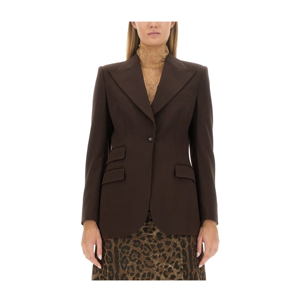 Dolce & Gabbana Luxe Double-Breasted Blazer Brown Dames