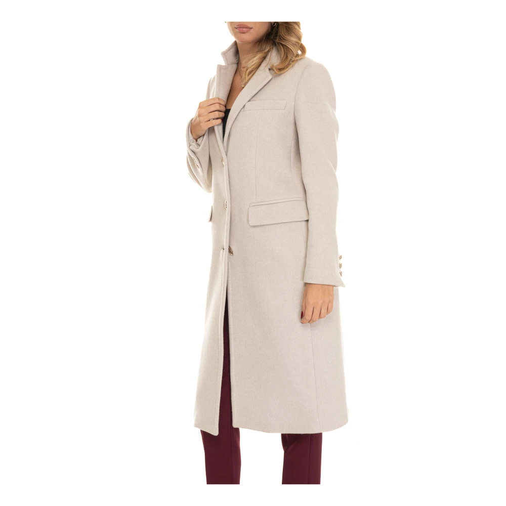 Liu Jo Wollen Jas met Reverskraag Beige Dames