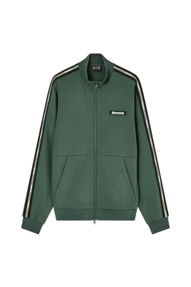 Logodetaljerad zip-through sweatshirt