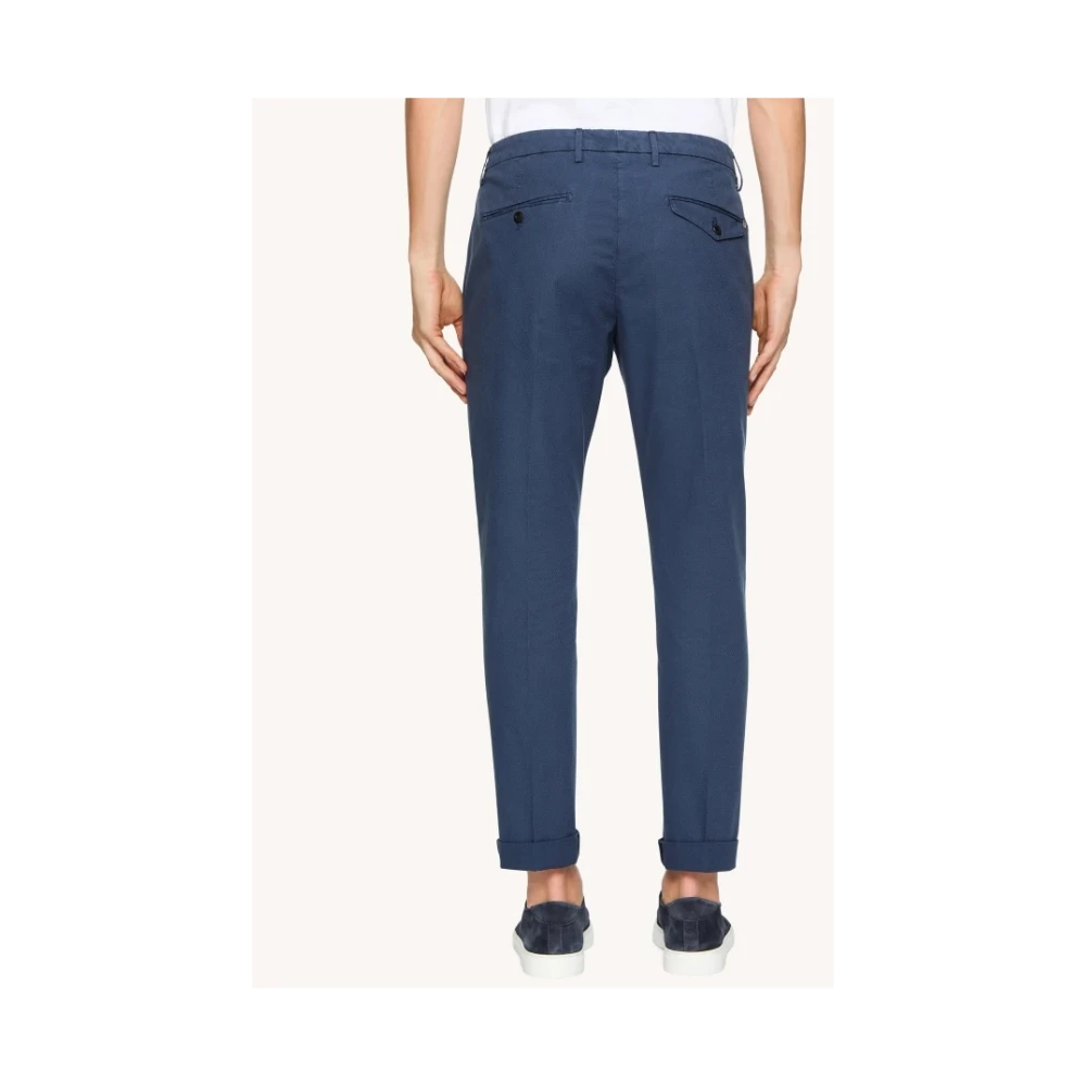 Dondup Katoenen gepantserde wortelbroek Blue Heren