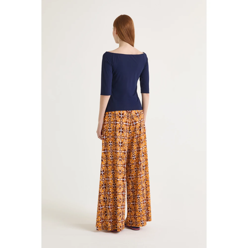 Maliparmi Zachte Jersey T-Shirt Blue Dames