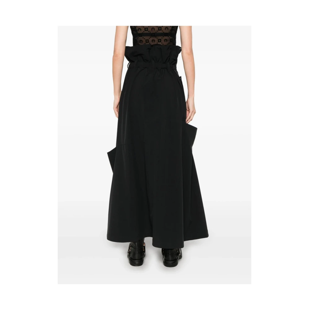 Y-3 Zwarte Rok met Trekkoord Taille Black Dames