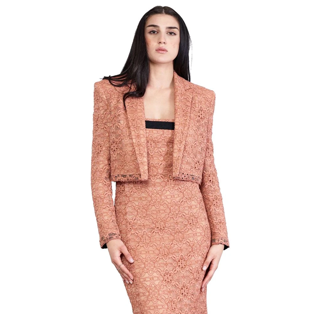 Pinko Bloemen Geometrische Blazer Pink Dames