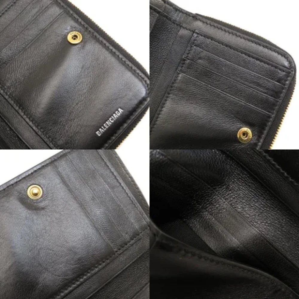 Balenciaga Vintage Pre-owned Leather wallets Black Dames