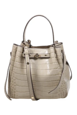 Romy Croc-Embossed Bucket Bag