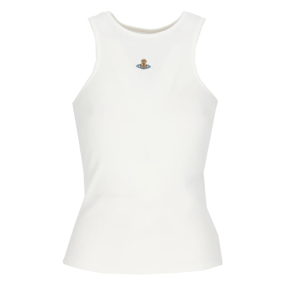 Vivienne Westwood Women's White Orb Tank Top - Sleeveless Tops - S - Tops