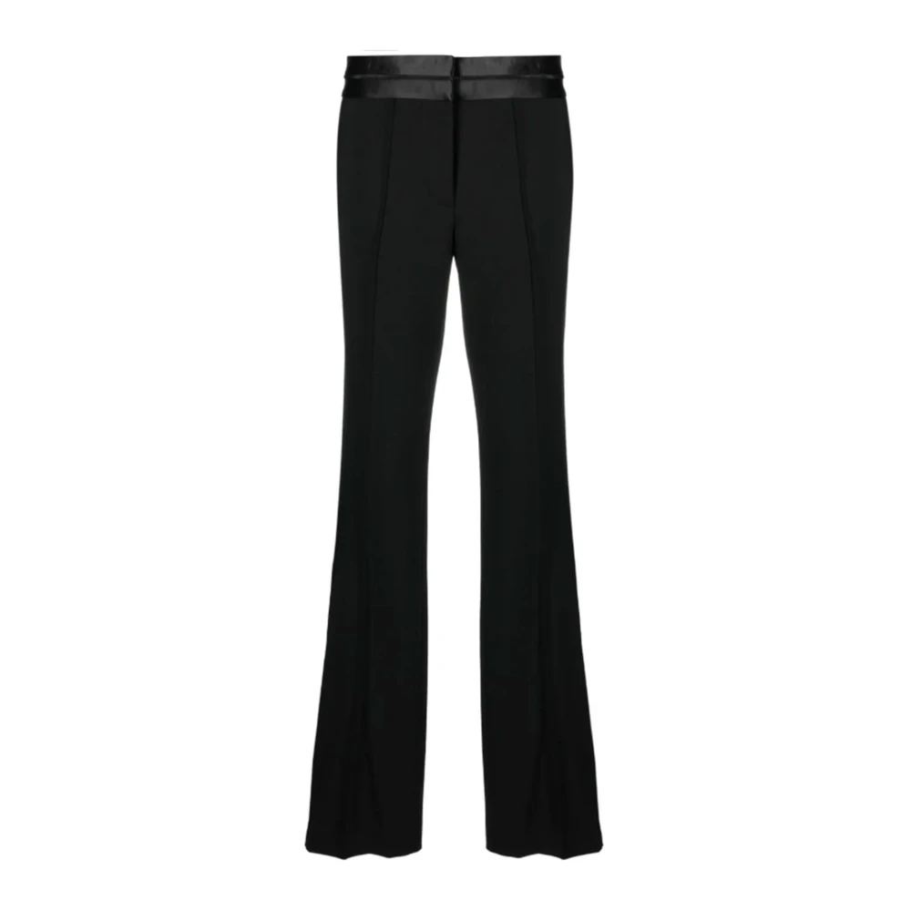 Helmut Lang Zwarte Wollen Bootcut Broek Black Dames