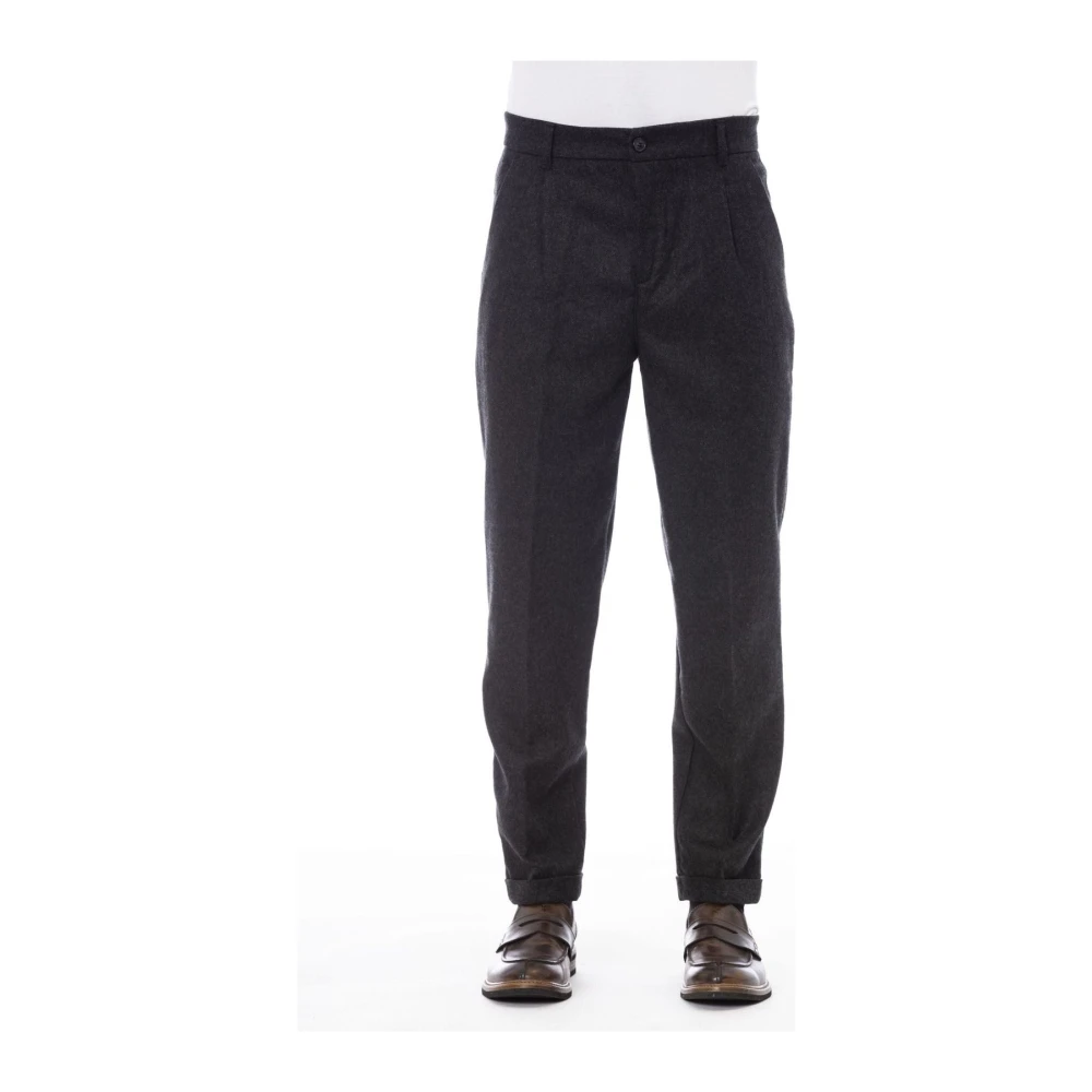 Alpha Studio Tijdloze Elegantie Broek Gray Heren