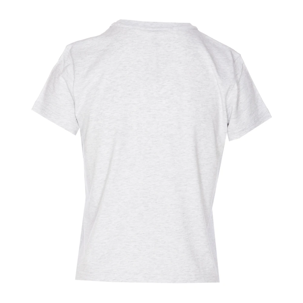 alexander wang Grijze Logo T-shirt Crewneck Crop Model Gray Dames