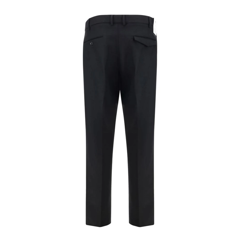 PT Torino Regular Fit Wollen Broek met Zakken Black Heren