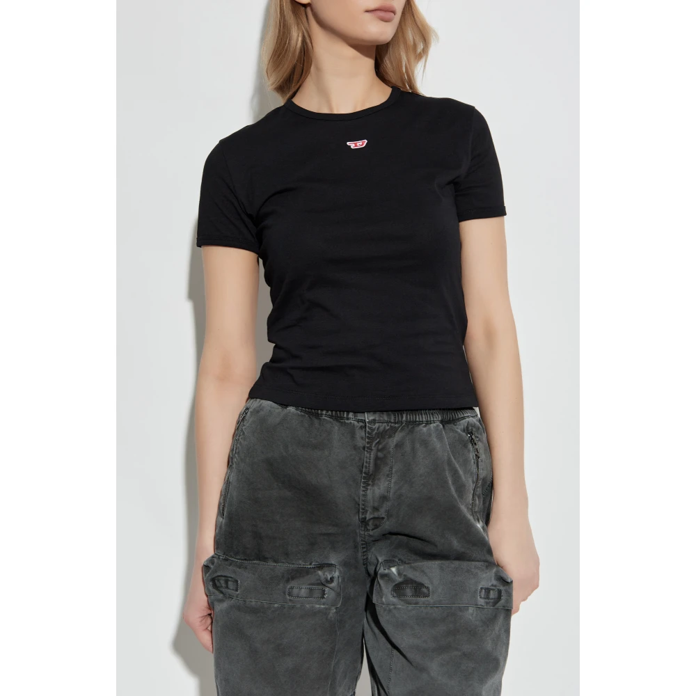 Diesel T-shirt T-Uncutie-Long-D Black Dames