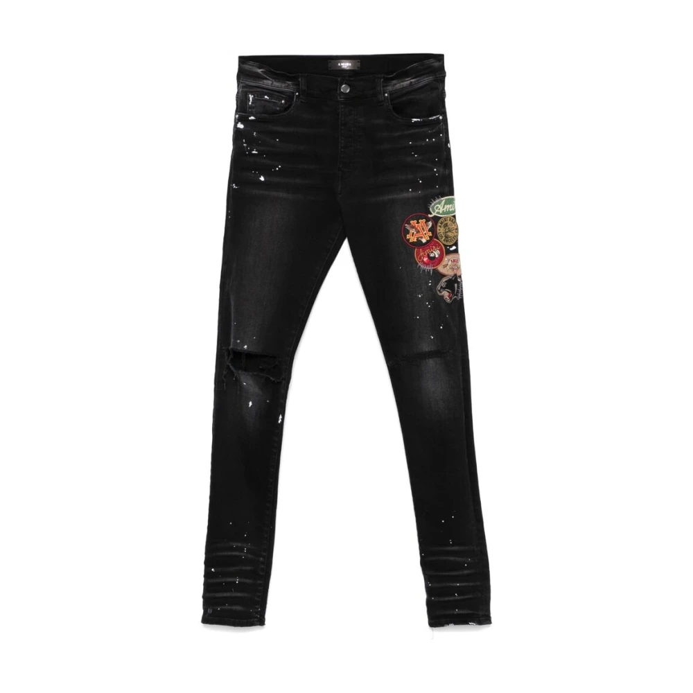 Amiri Zwarte Klassieke Knoopsluiting Jeans Black Heren