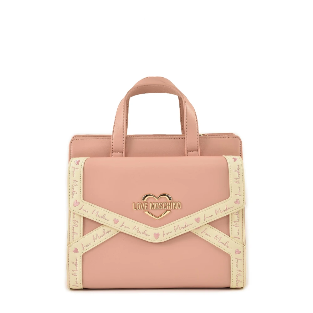 Love Moschino Roze Handtas met Handtekening Stofzak Pink Dames