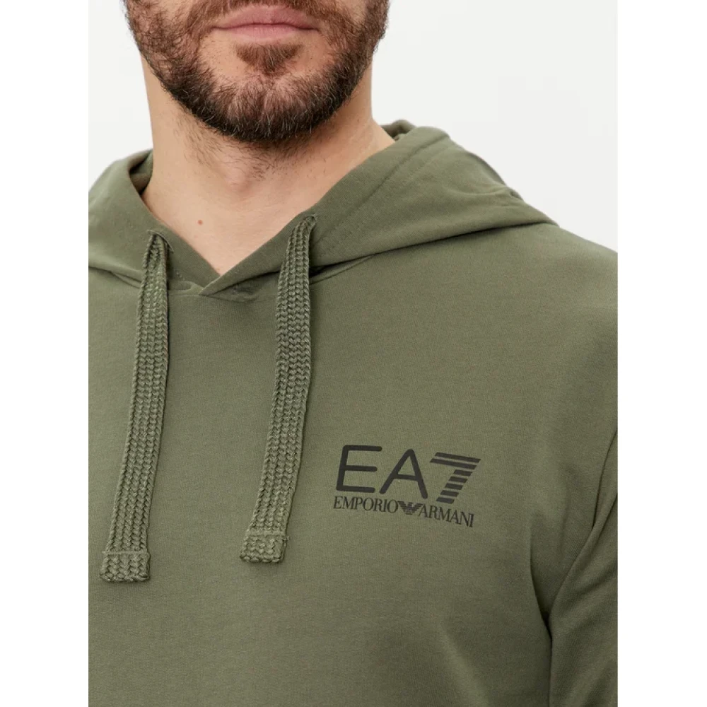 Emporio Armani EA7 Hoodie met Cappuccio Green Heren