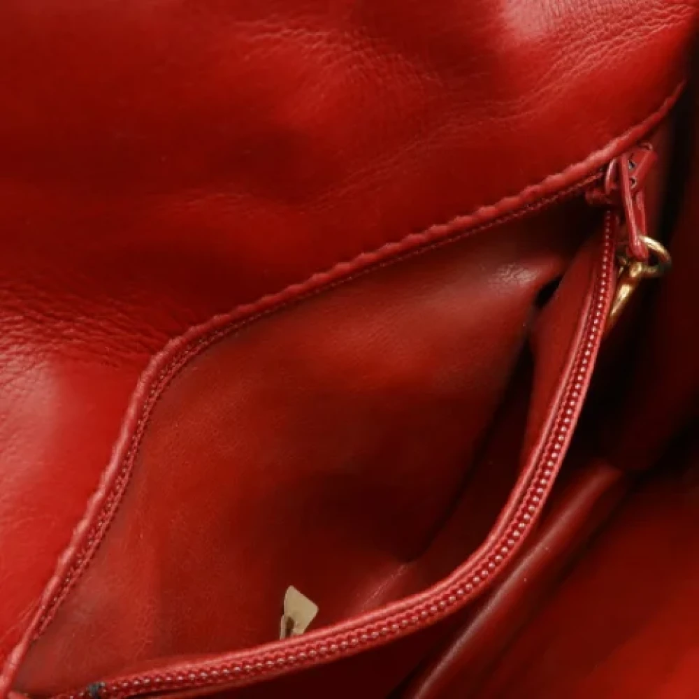 Chanel Vintage Pre-owned Leather clutches Red Dames