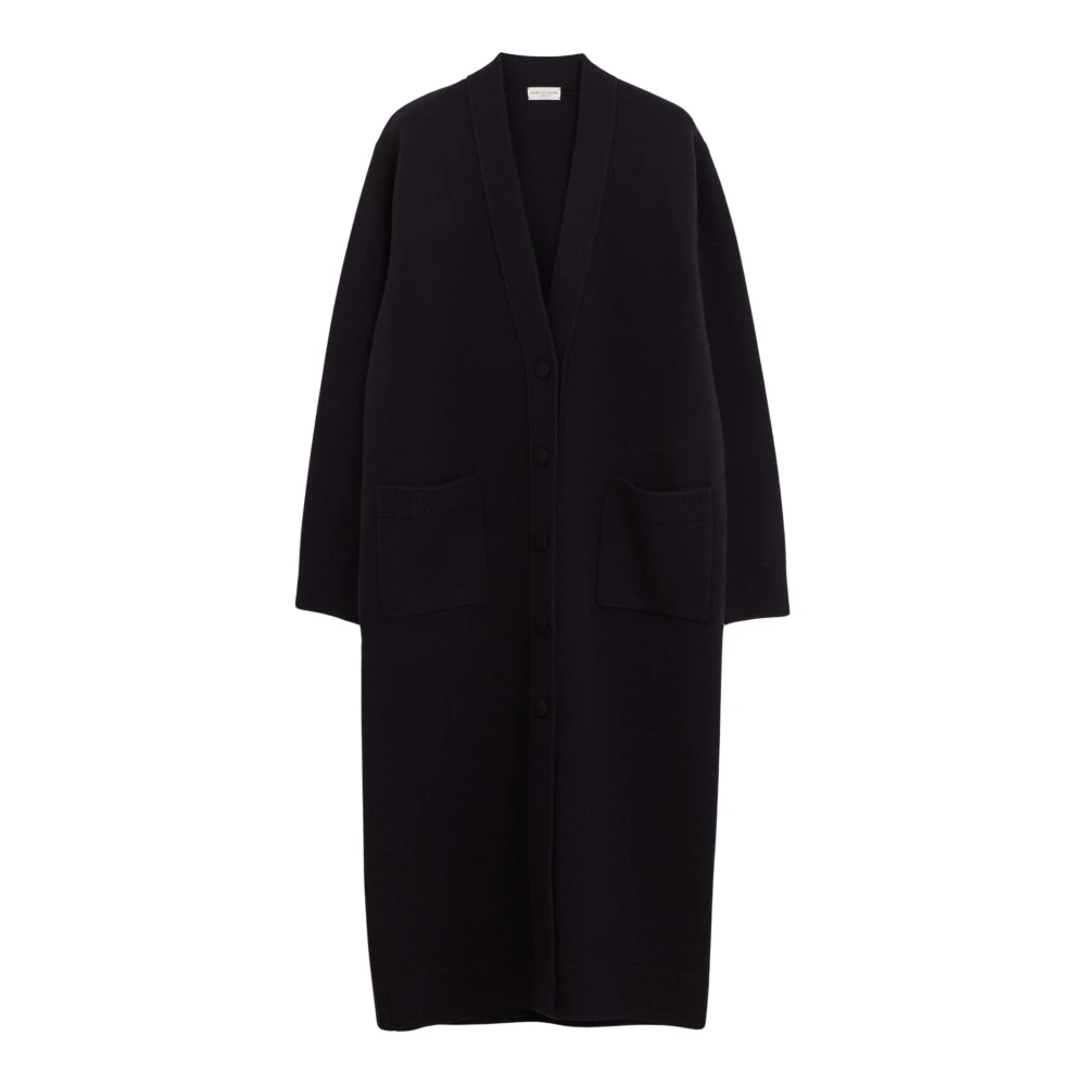 Dries Van Noten Stijlvolle Gebreide Cardigan Sweater Blue Dames