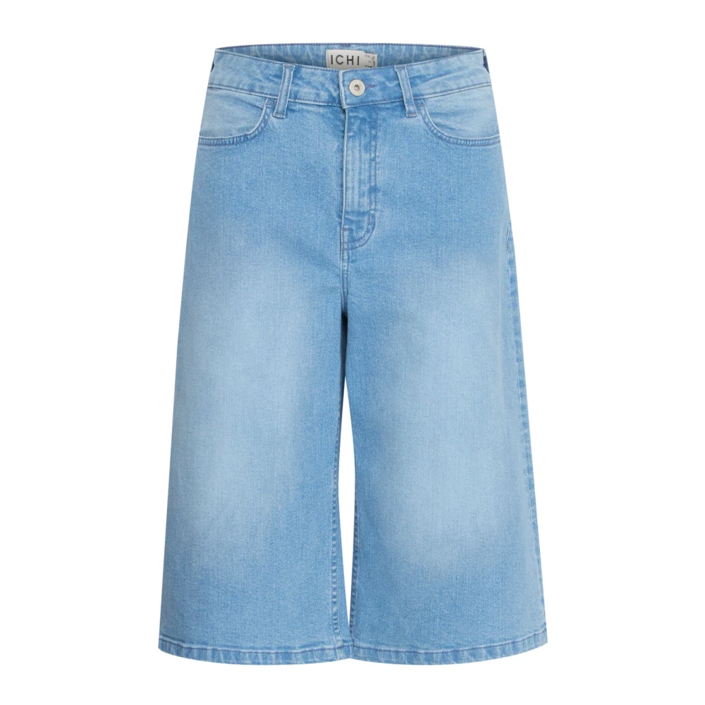 Ichi Blue Light Washed Denim Shorts - Female - Denim Shorts - Xs - Shorts