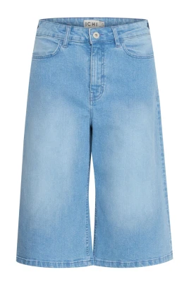 Ljusblå Tvättade Jeansshorts