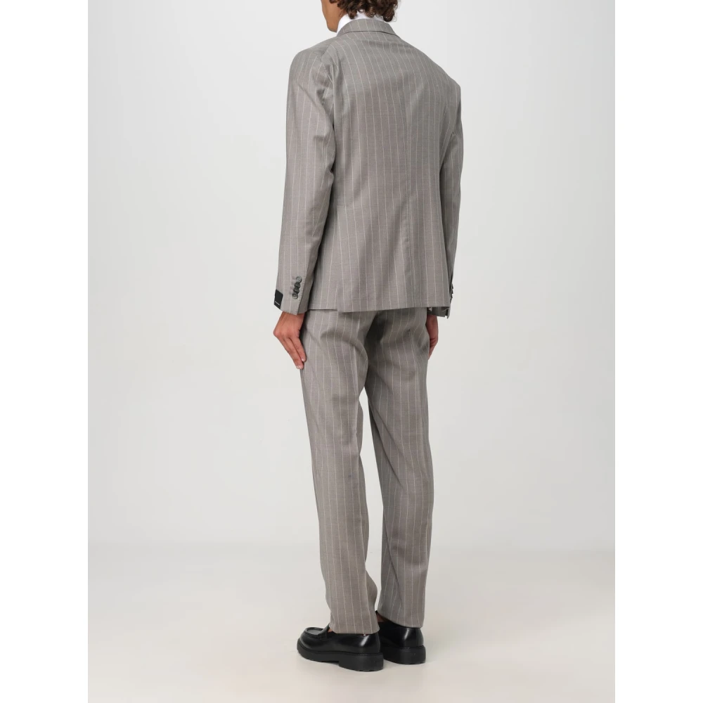 Tagliatore Dubbelborstig gestreept pak Gray Heren