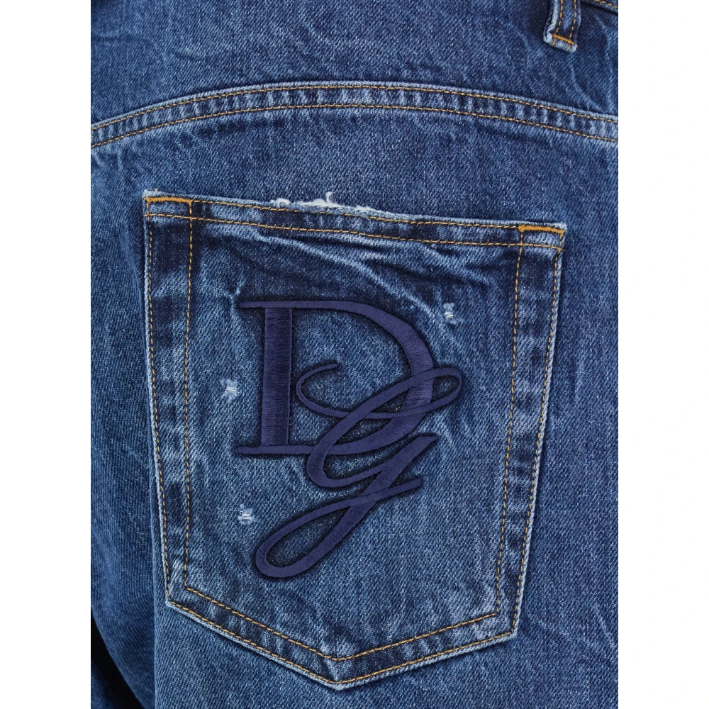 Dolce & Gabbana Loom 35 Jeans DG Achterkant Blue Heren