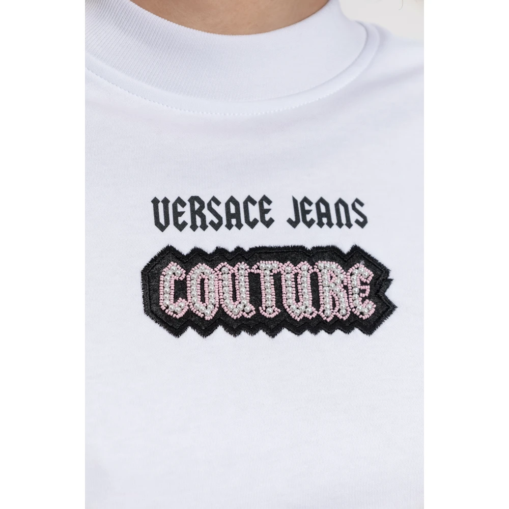 Versace Jeans Couture Mouwloze top White Dames