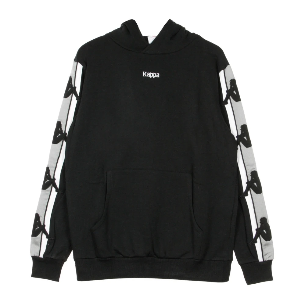 Kappa Zwart Grijs Zilveren Heren Hoodie Black Heren