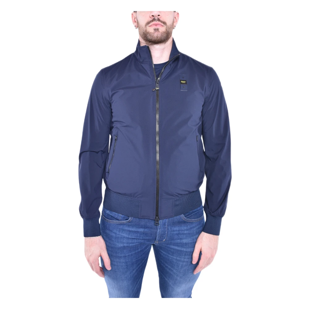 Blauer Korte Neopreen 3 Laag Jas Blue Heren