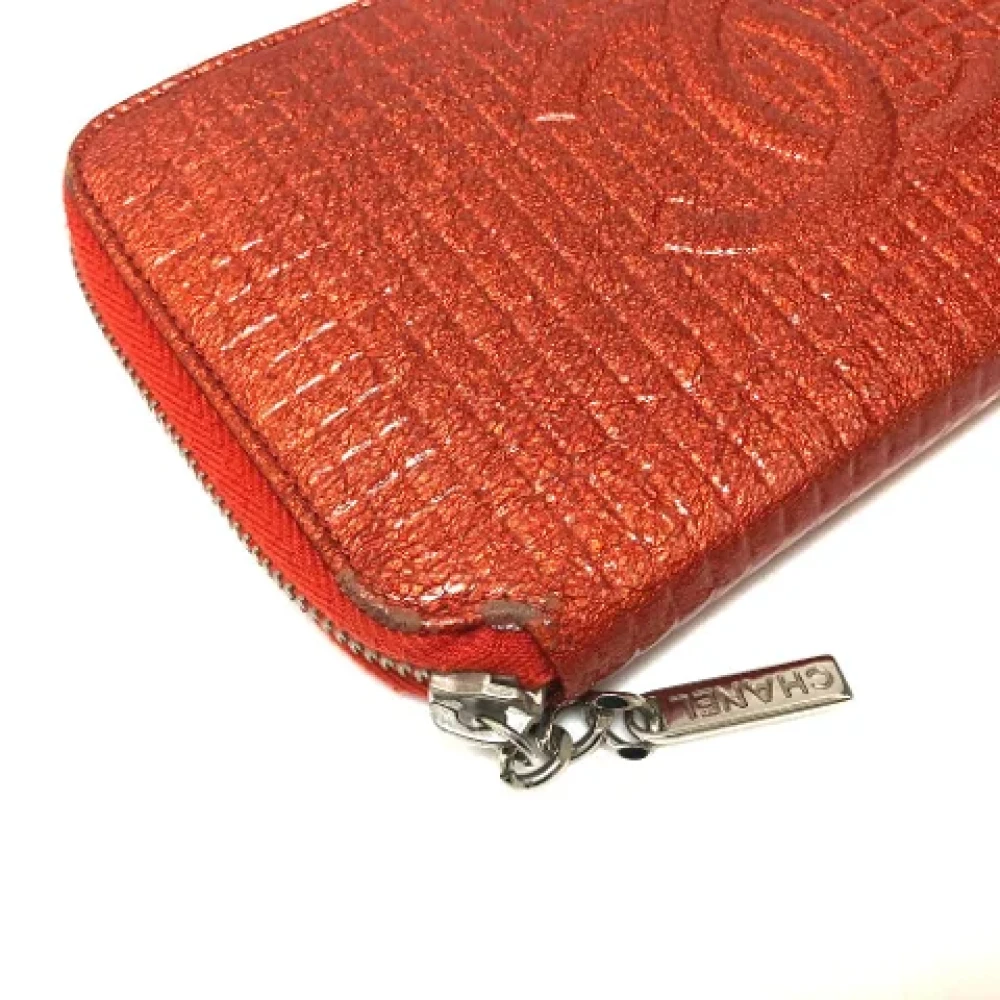 Chanel Vintage Pre-owned Leather wallets Orange Dames