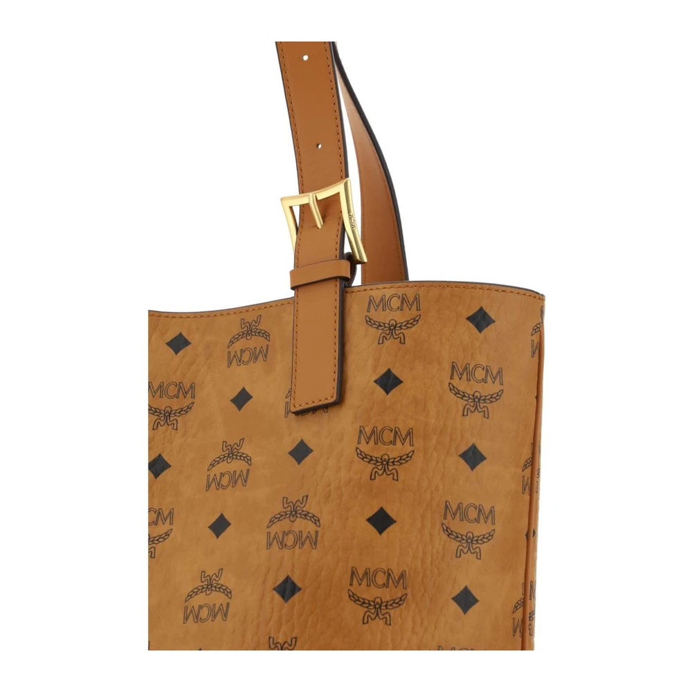MCM Tote Bucket Tas met Verstelbare Band Brown Dames