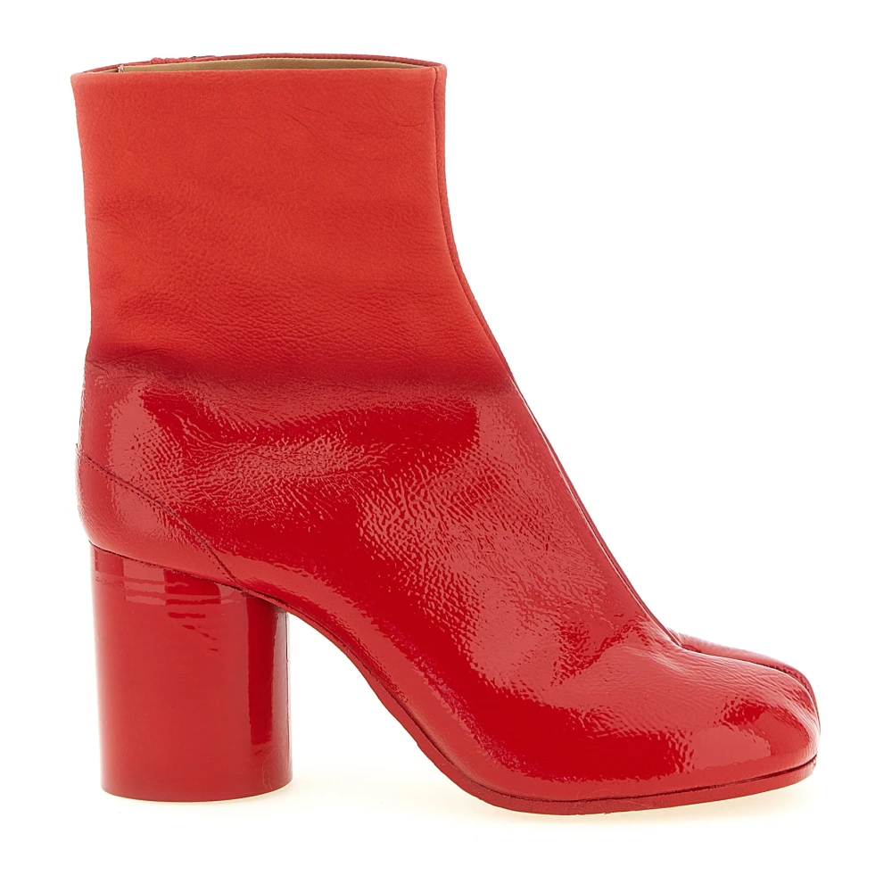 Maison Margiela Kvinno Röd Skor Dam, 37 Eu, Läder, Tabi Ankelstövlar H80