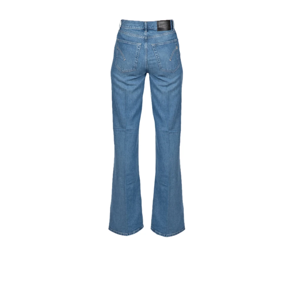Dondup Wide Leg Denim Jeans Blue Dames