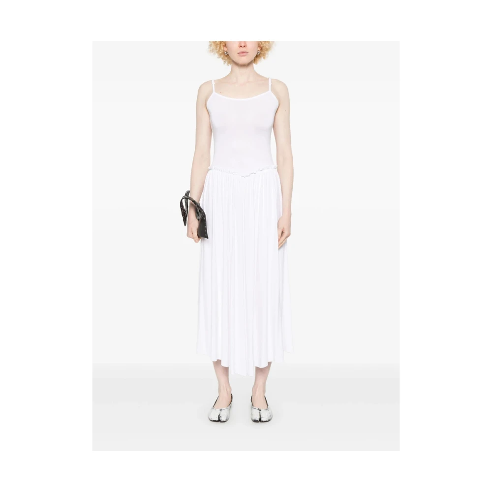 Gimaguas Witte V-hals Gerimpelde Jurk White Dames