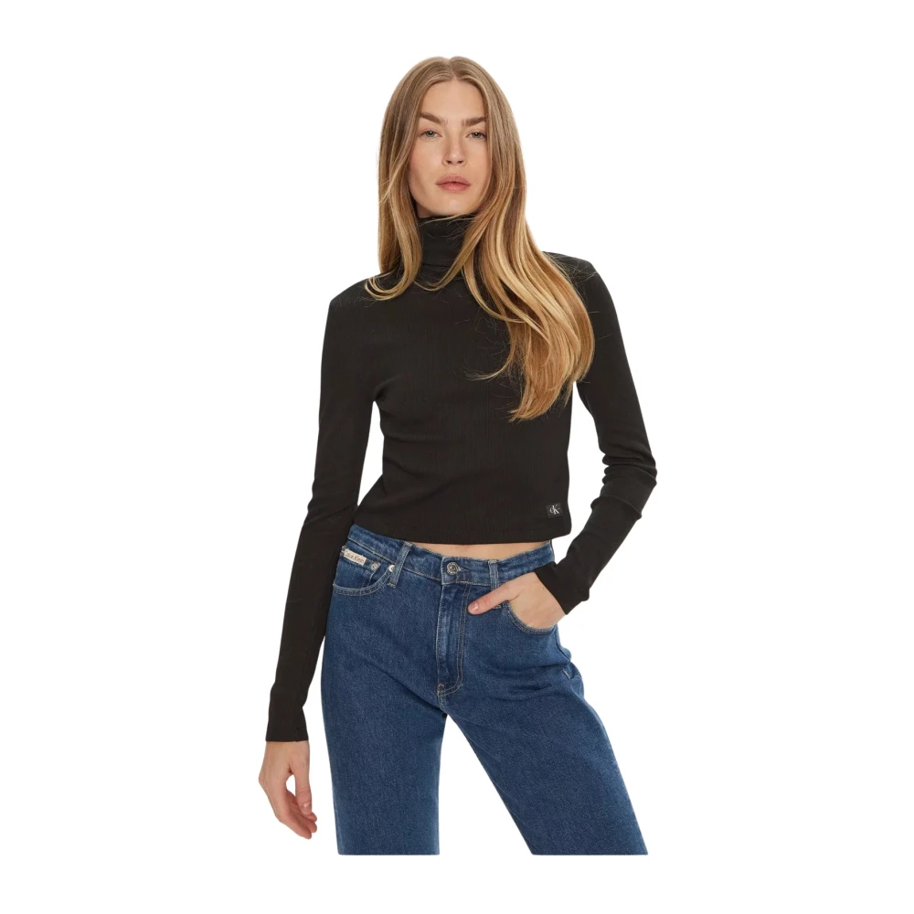 Calvin Klein Jeans Herfst Winter Dames T-Shirts en Sweatshirts Black Dames