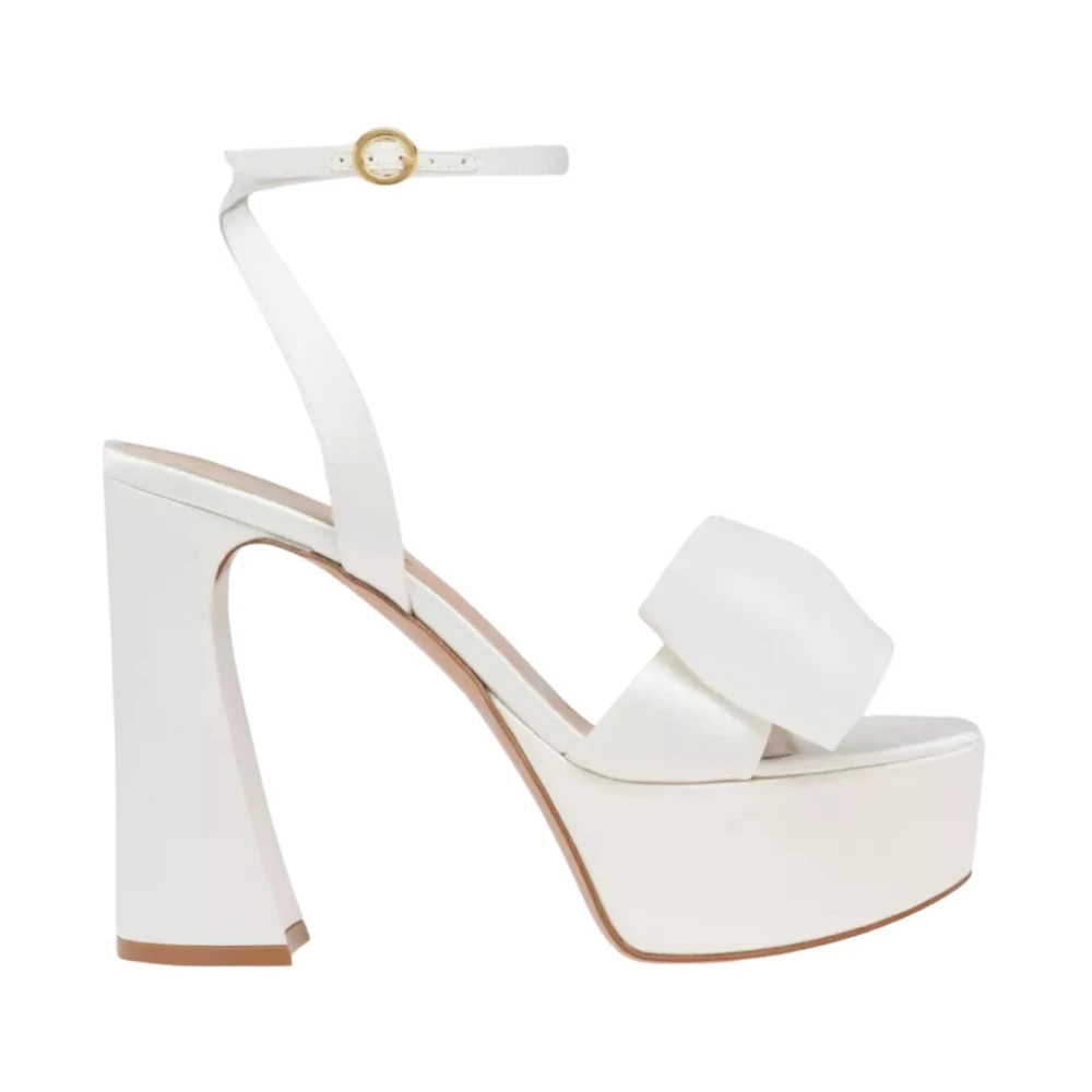 Gianvito Rossi Women's White High Heel Sandals, 7 Uk, Platform Sandals