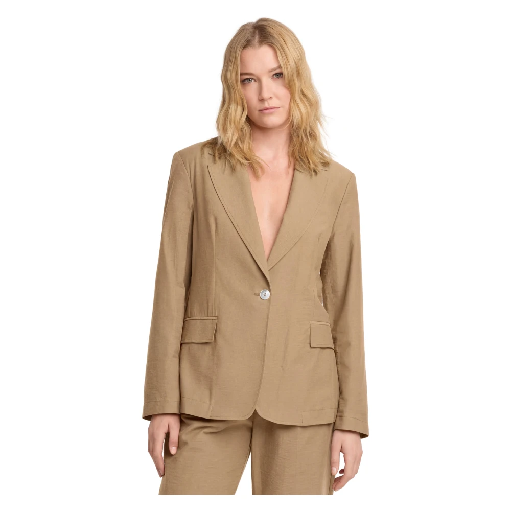 Kocca Beige Blazers, Female, Xl, Dress To Impress Blazer